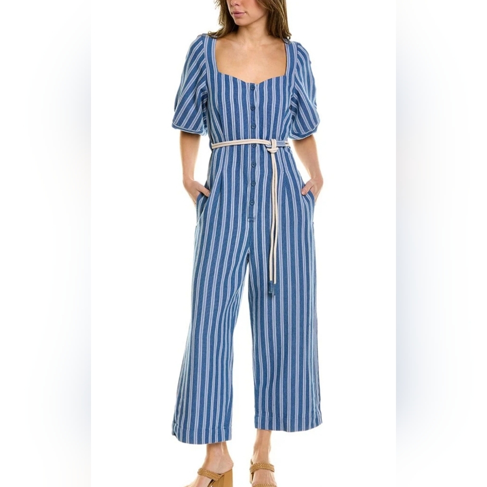 Joie Shelburna Tie Waist w/pocket Jumpsuit 100% Cotton sz Small NWT